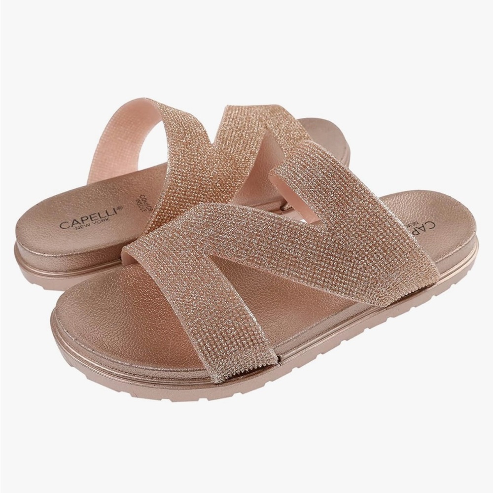Capelli of New York Sparkling Sandals - Rose Gold